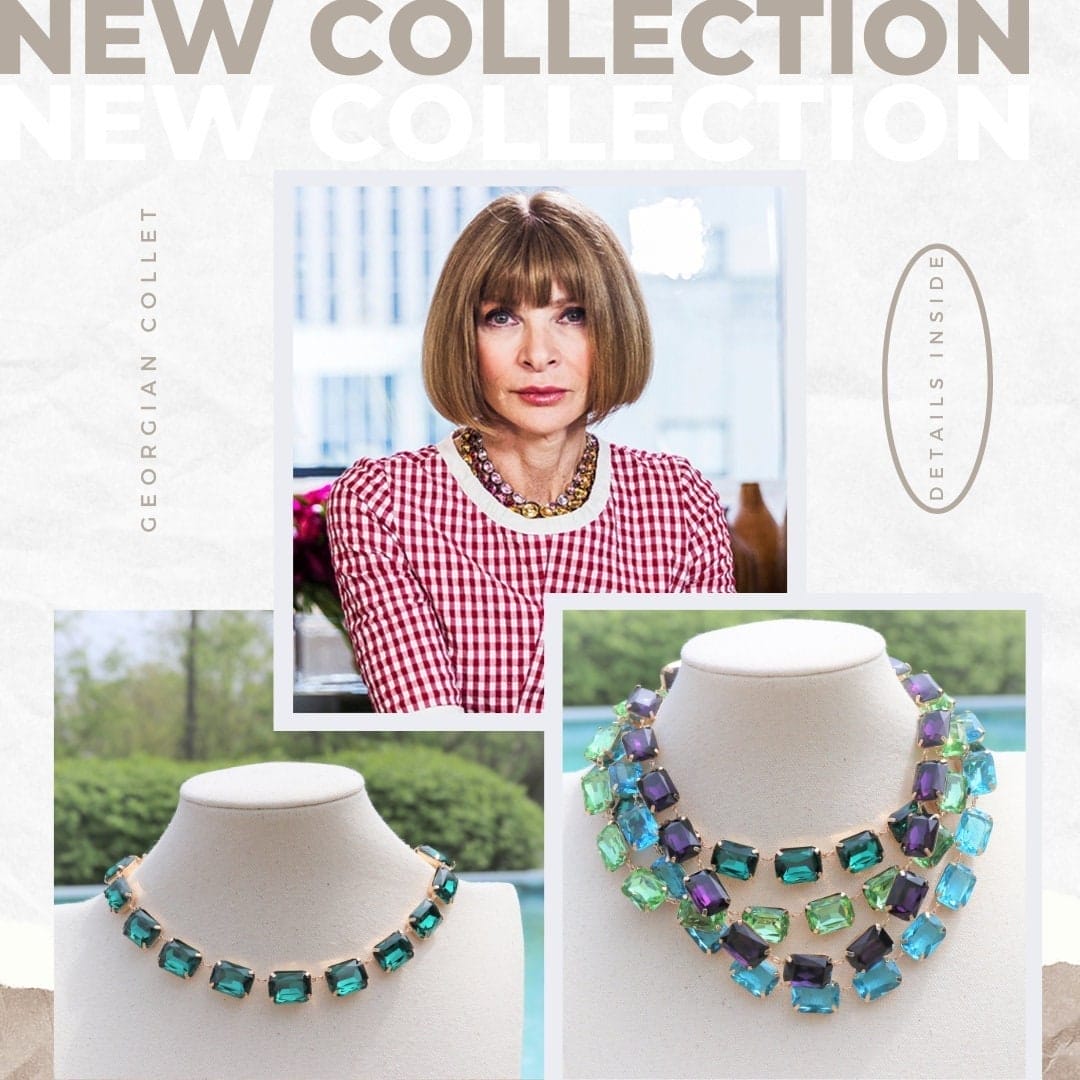 Champagne Necklace in Anna Wintour style - Image 10