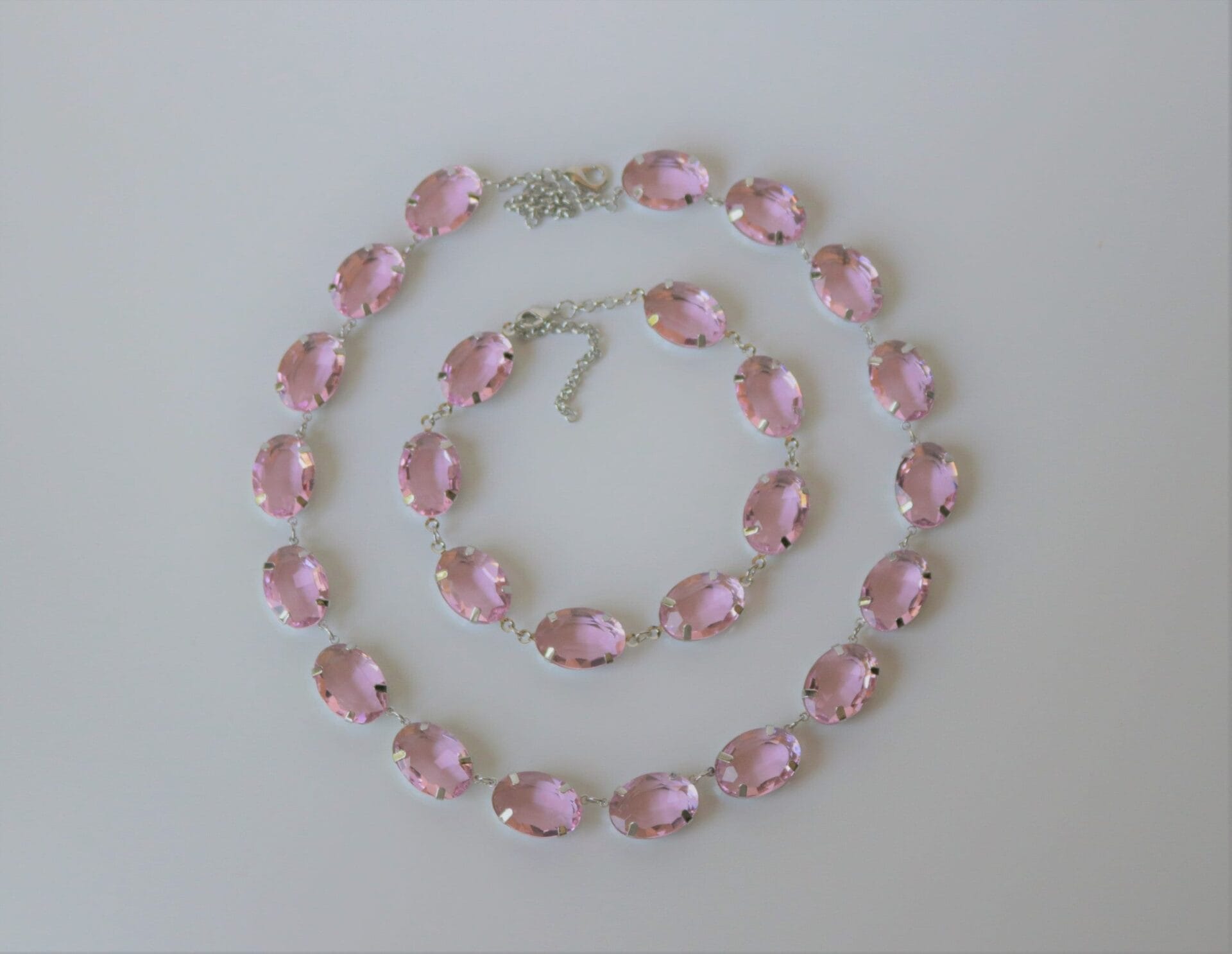 Blush Pink Necklace Anna Wintour necklace with Light Pink Morganite crystals - Image 6