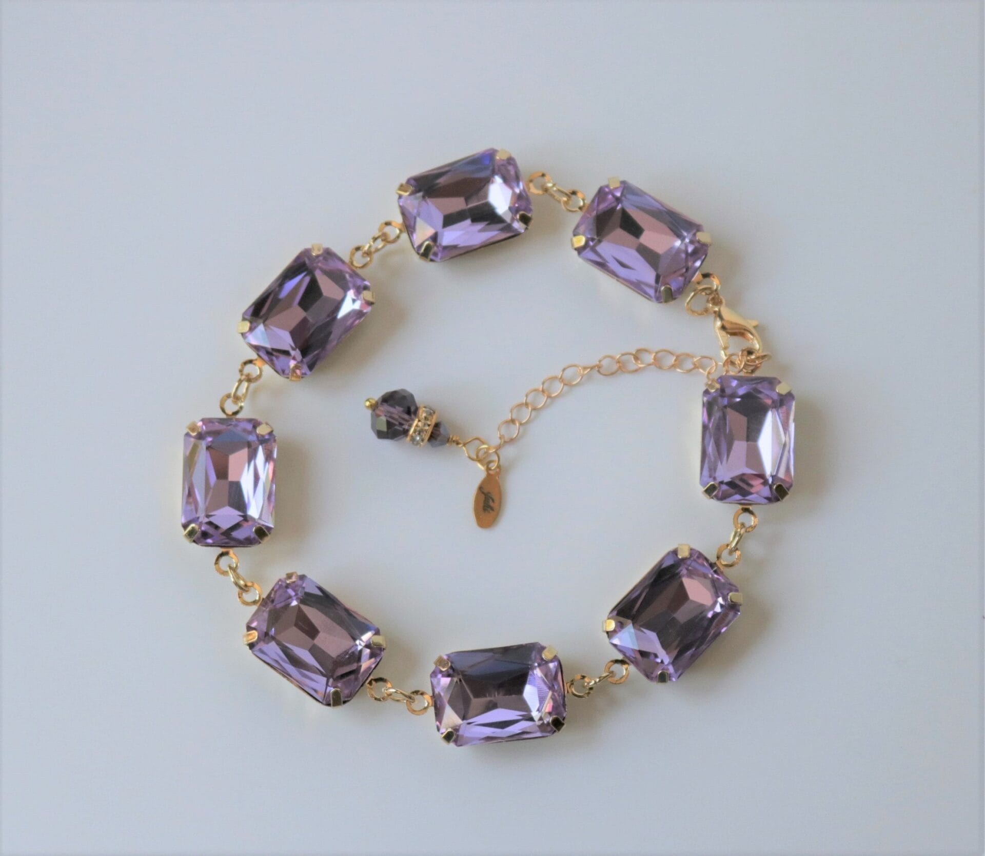 Lilac Purple Lavender Necklace in Anna Wintour style - Image 6