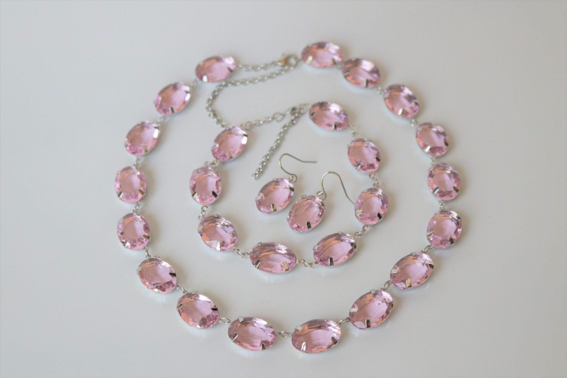 Blush Pink Necklace Anna Wintour necklace with Light Pink Morganite crystals - Image 9