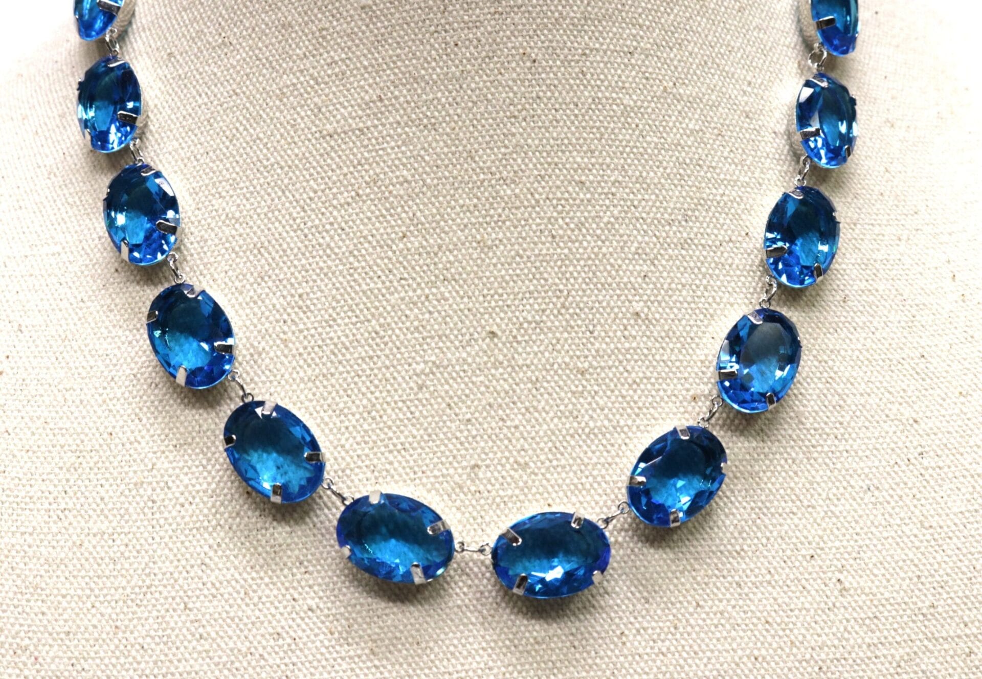 Blue Oval Necklace