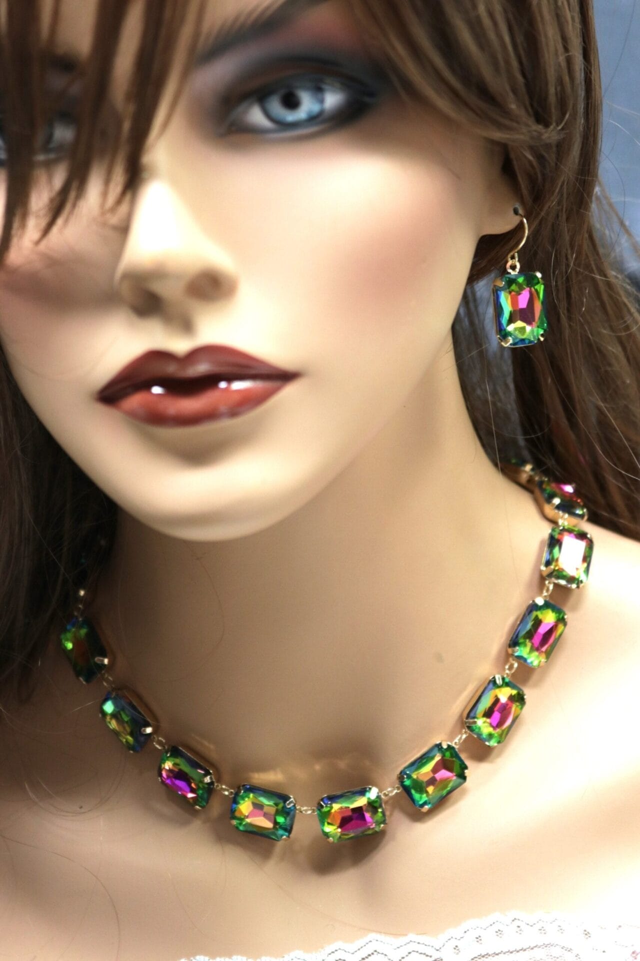 Lilac Purple Lavender Necklace in Anna Wintour style - Image 8