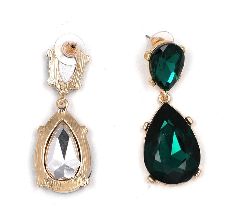 Emerald Earrings Angelina Jolie style Teardrops