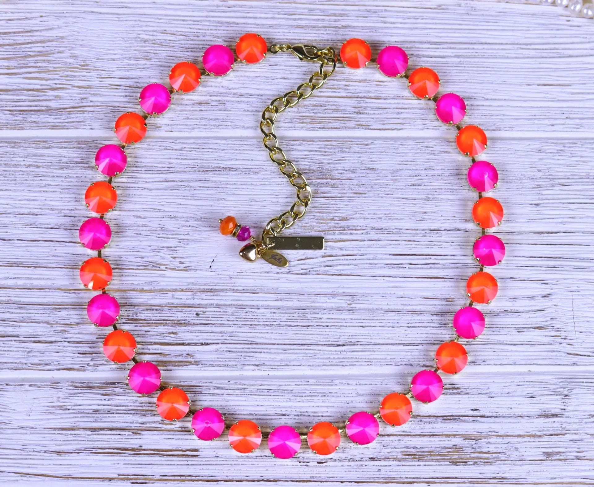 Neon Pink and Orange Necklace