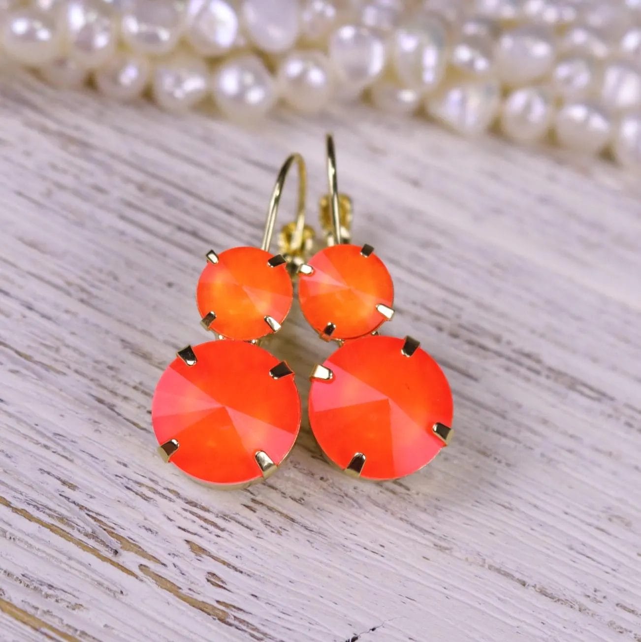 Orange earrings