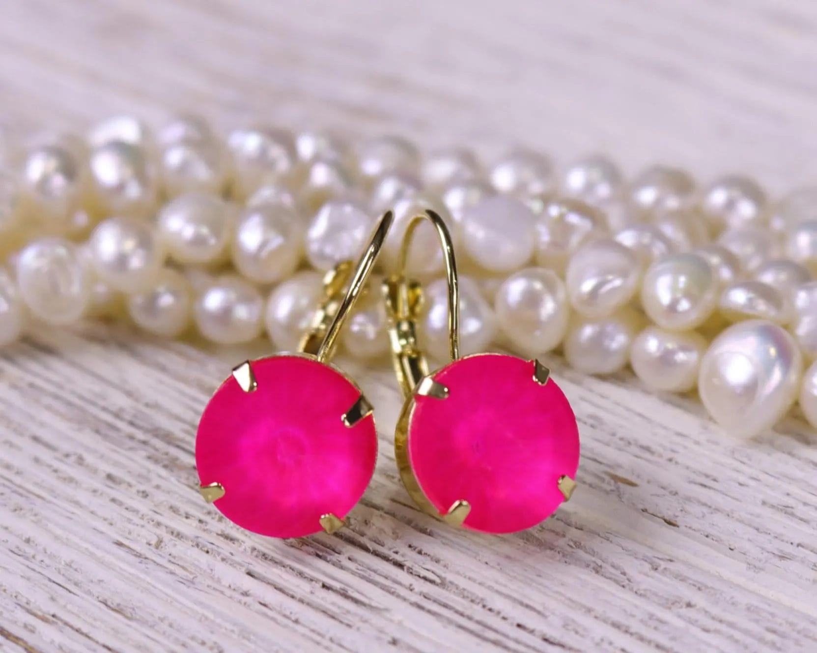 Neon Pink earrings