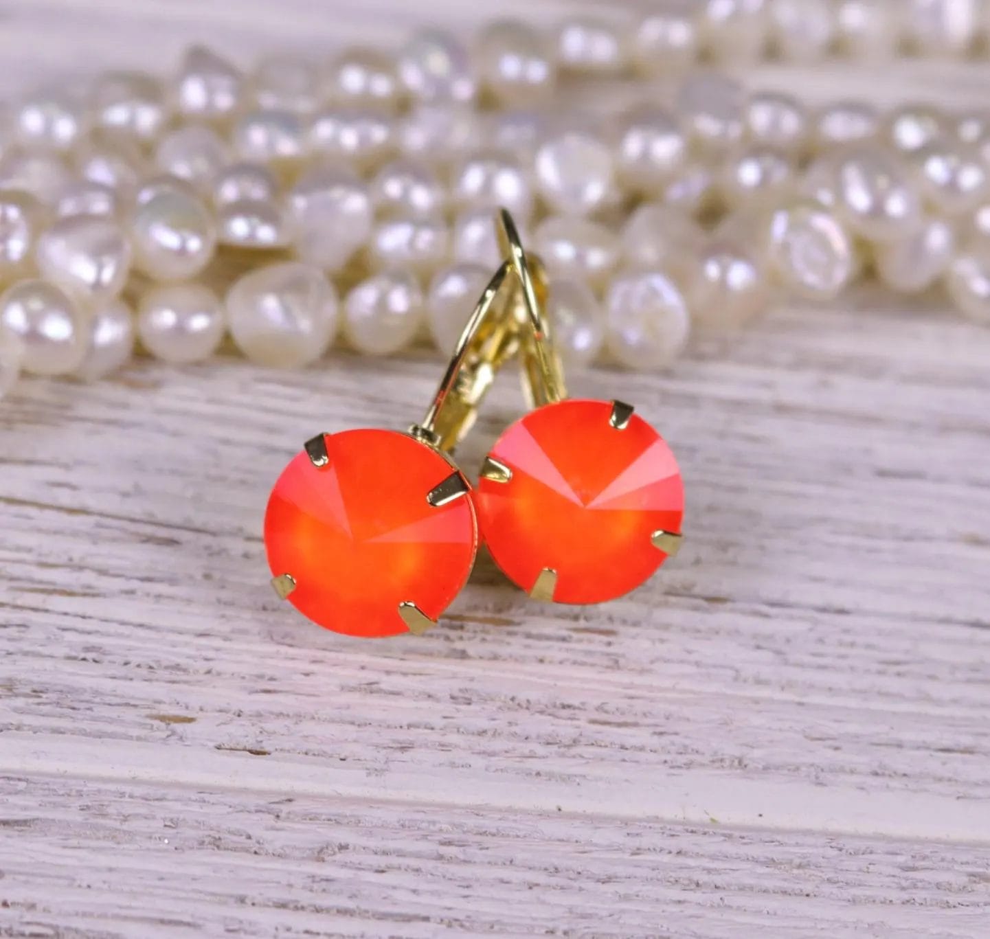 Neon Orange Earrings