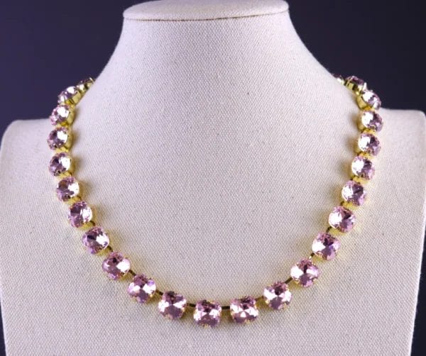 Pink Cushion Necklace