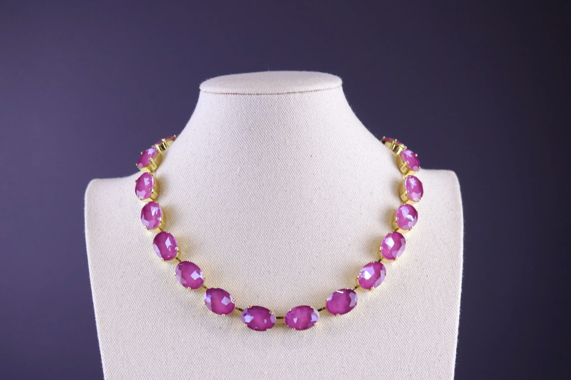 Grape Purple Wine Red Magenta Bracelet and Earrings - Image 5