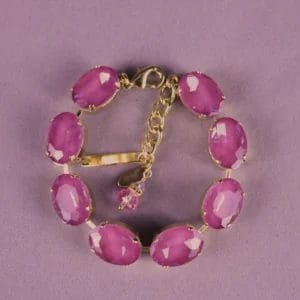 Grape Purple Wine Red Magenta Bracelet and Earrings