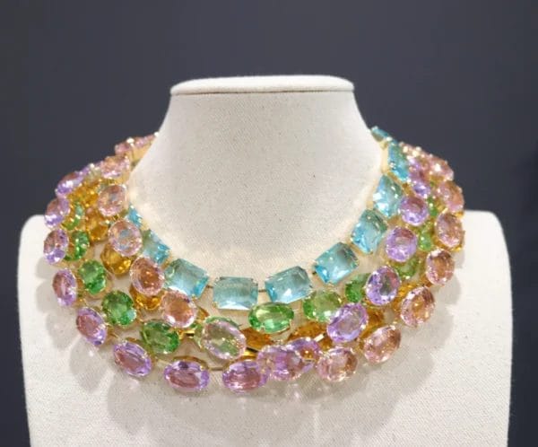 Aqua Blue Layered Necklace