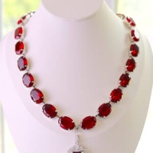 Ruby Red Necklace with Pendant – Sabyasachi and Anna Wintour style