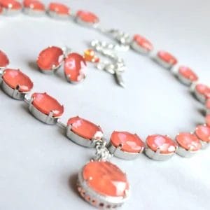 Coral Orange Necklace with Pendant – Sabyasachi and Anna Wintour style