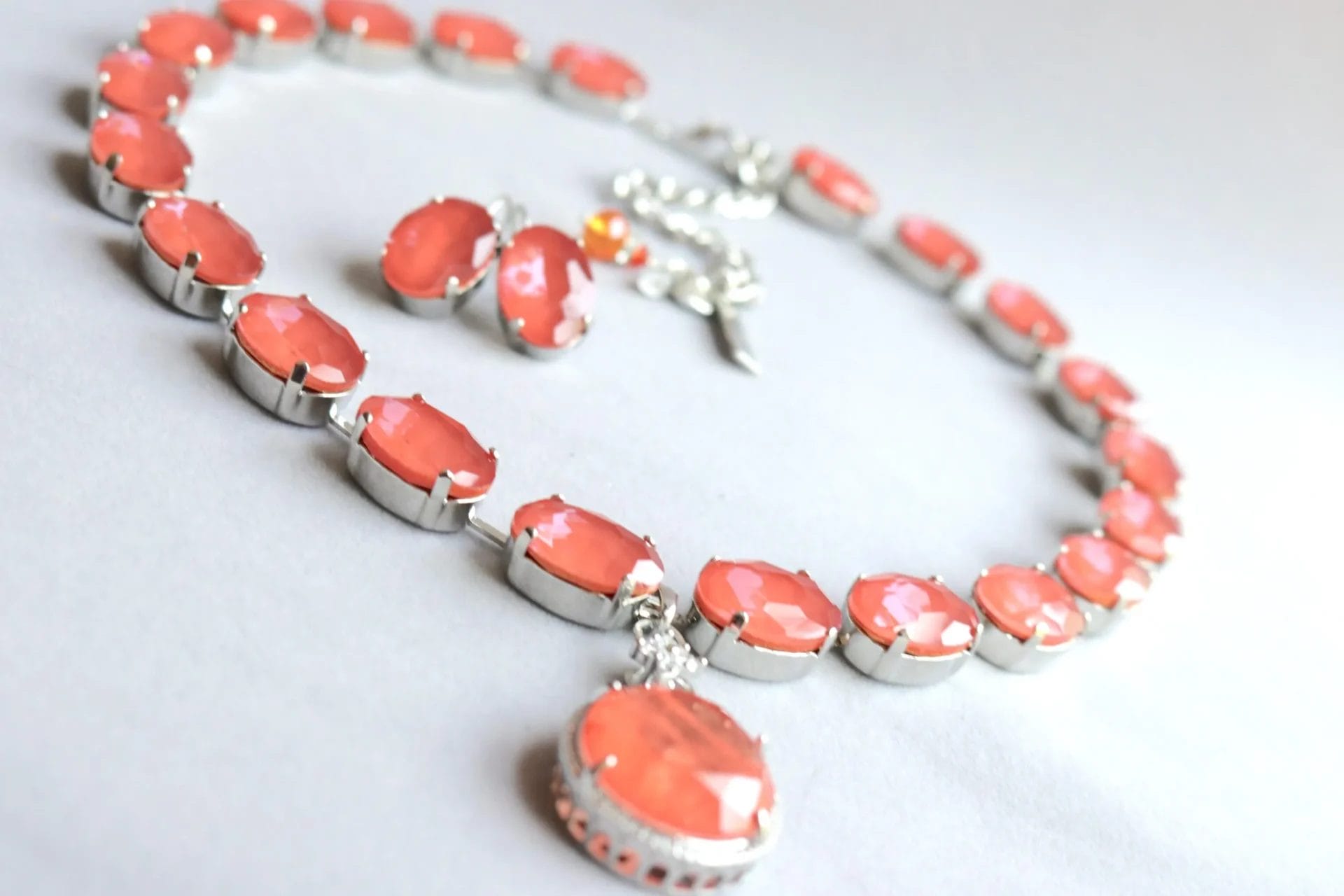 Vintage coral statement necklace
